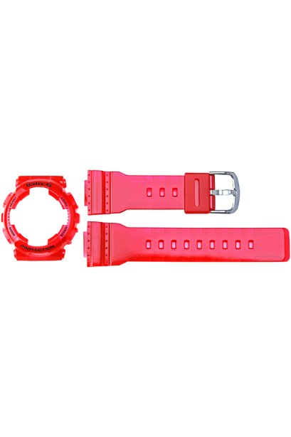 Casio Baby-G กรอบและสาย รุ่น BA-110CR-4A (สีแดงกึ่งใส)